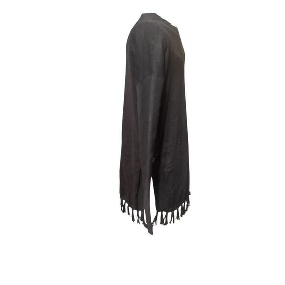 Beautiful Lilly Pulitzer Ramona Fringe Sweater Black Gold Buttons Cotton Blend S - Picture 9 of 16